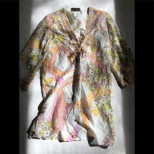 Pucci Silk/Cotton Sheer Beach Coverup 38